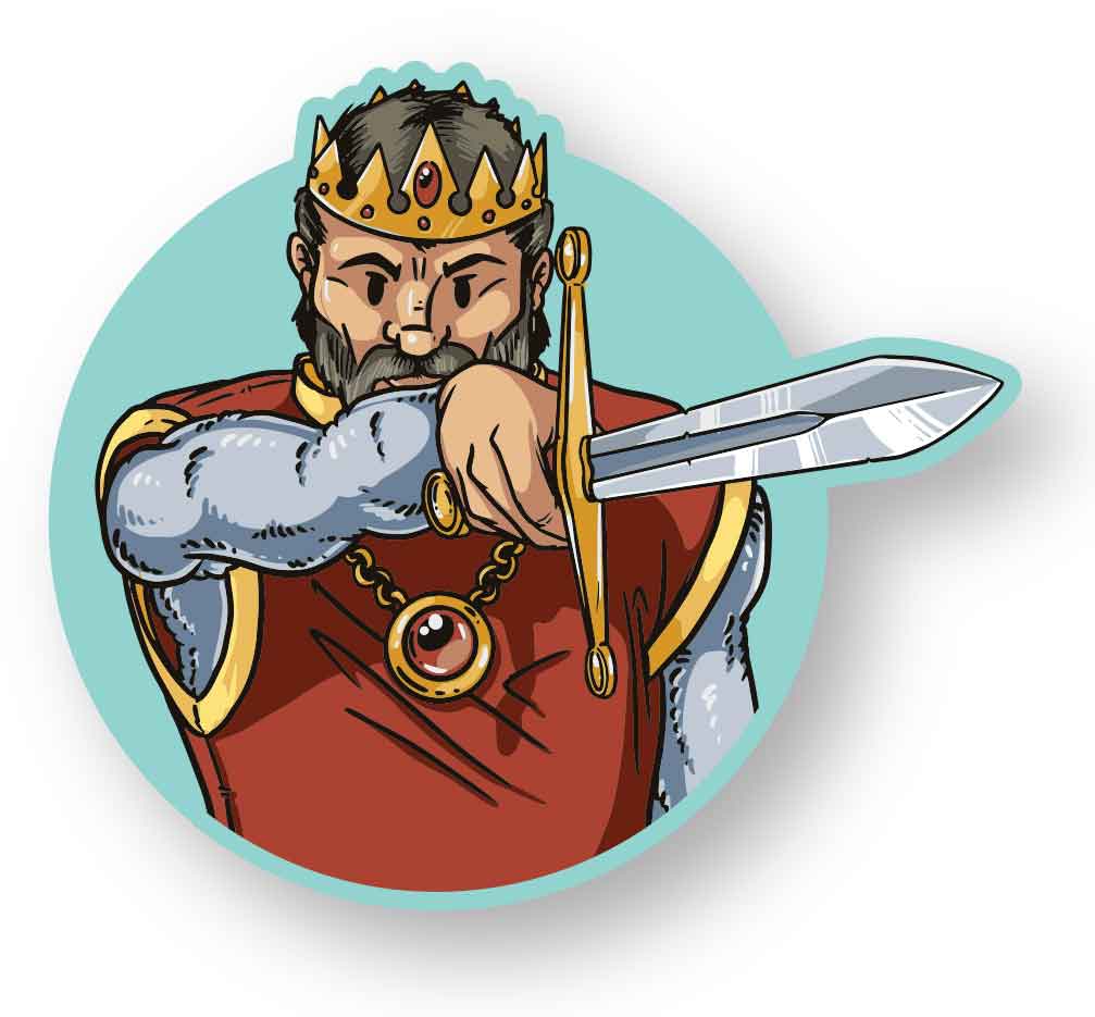 King Die Cut Sticker